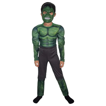 Hulk Bruce Banner-spierkostuumset voor Halloween, cosplaykostuum met handschoenen voor mannen, carnaval en feest 2026