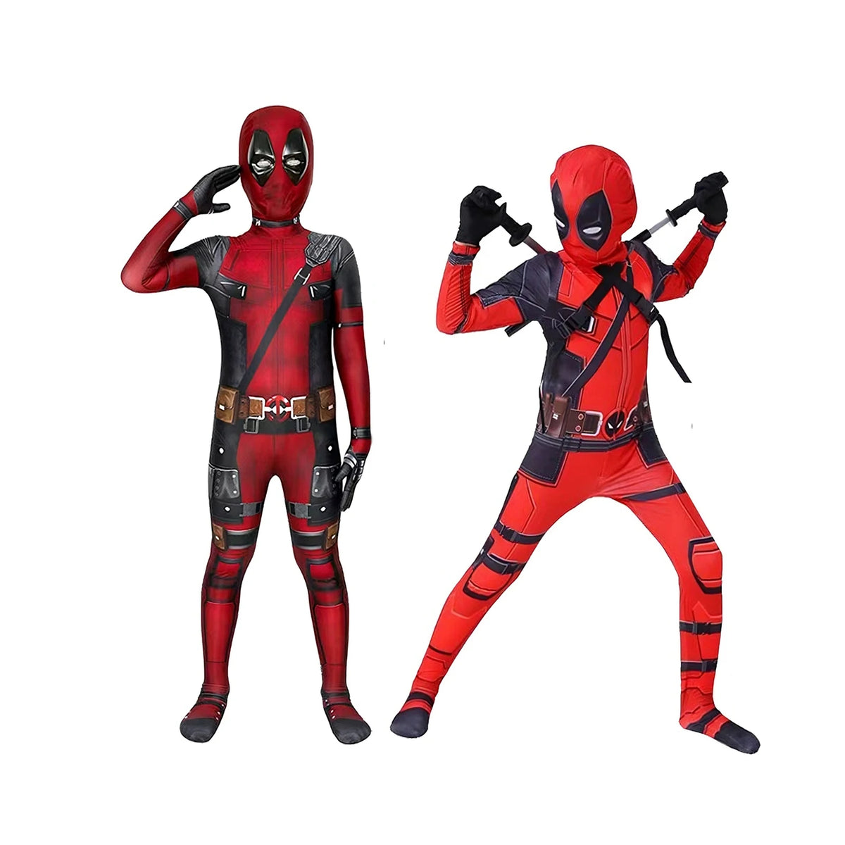 Deadpool-superhelte-cosplay-jumpsuit til børn med maske, komplet sæt til halloween og fødselsdagsgave 2026