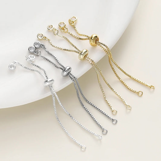 Adjustable Slider Chains For DIY Bracelet Making Accessories