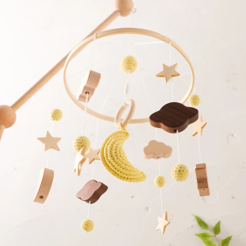 Hot Air Balloon Crib Mobile Newborn Sensory Toys Soothing