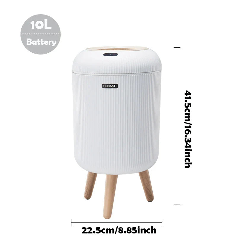 Automatisk liten plastpapperskorg med rörelsesensor - smart hemavfallbehållare, handsfree hygien 2025