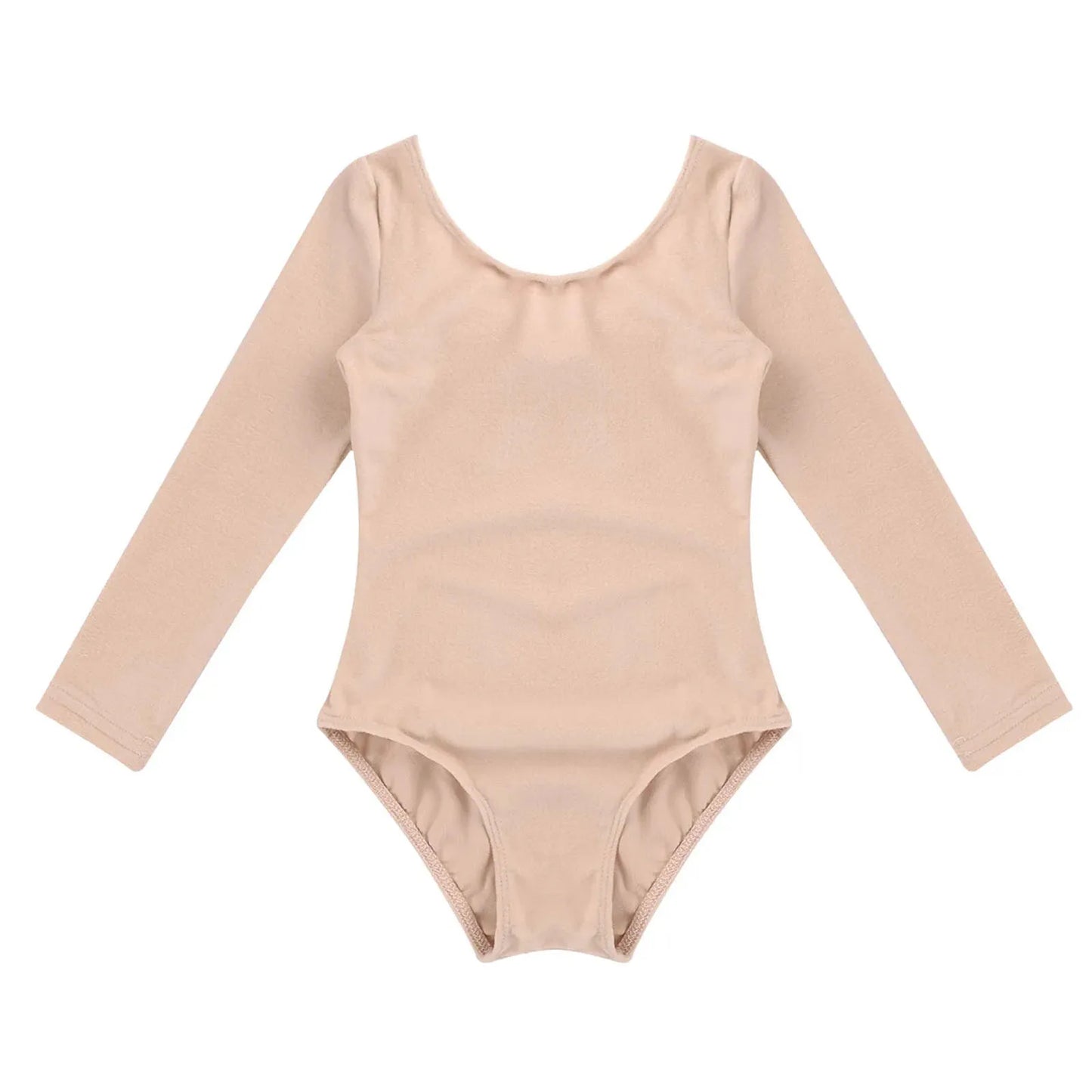 Lightweight Girls' Leotard – Long-Sleeve Ballet, Polyester, For Dance Class And Practice