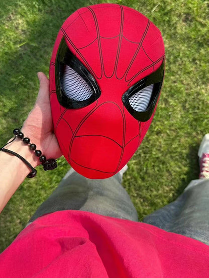 Remote-Controlled Spider-Man LED Cosplay Headgear with Glowing Red and Black Design 2026