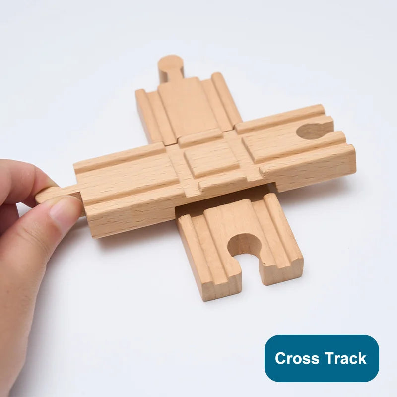 Beech Wood Train Track Set - DIY Assembly Toy for Kids Eco-Friendly