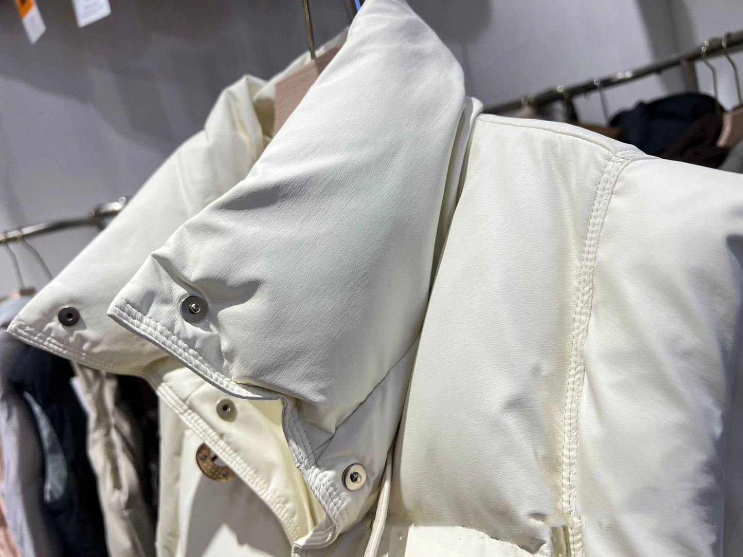 Warm Women’s Down Vest - Cropped Boxy, PU, Winter Layering