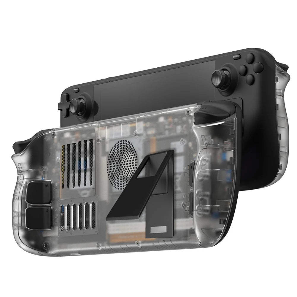 Cubierta trasera transparente para refrigeración de Steam Deck con soporte de soporte