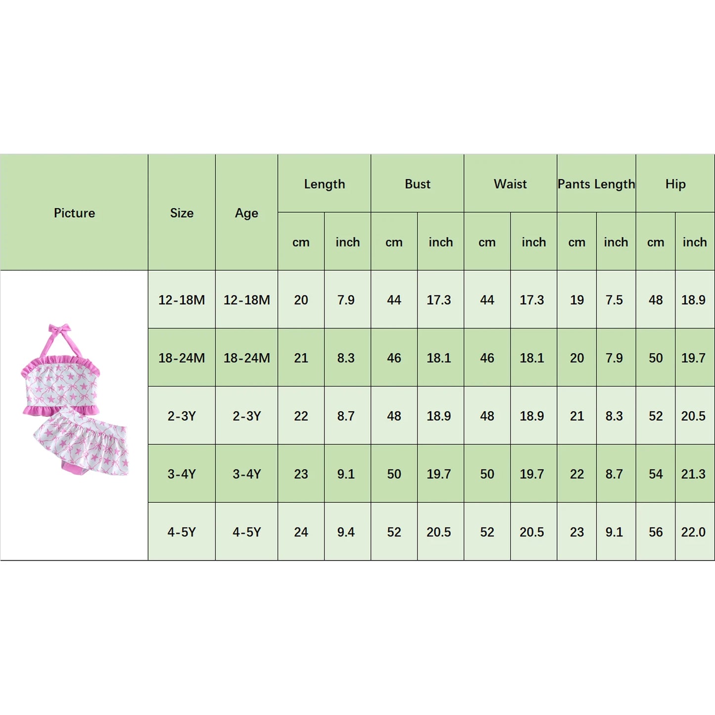 Lightweight girls' bikini set - halter top, starfish print, ruffle trim, polyester, for summer beach