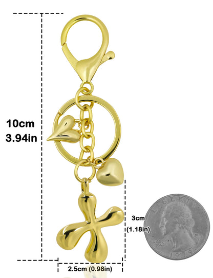 Personlig nøglering guld boblebogstav taskevedhæng gave