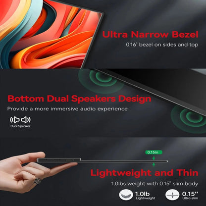 OLED 13,3 tommers bærbar skjerm 1 ms HDR 100 prosent DCI P3