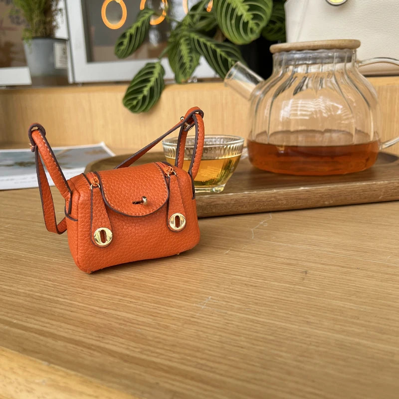 1+1 Free Birkin Inspired Mini Hand Bag - Leather Fashion Bag Charm