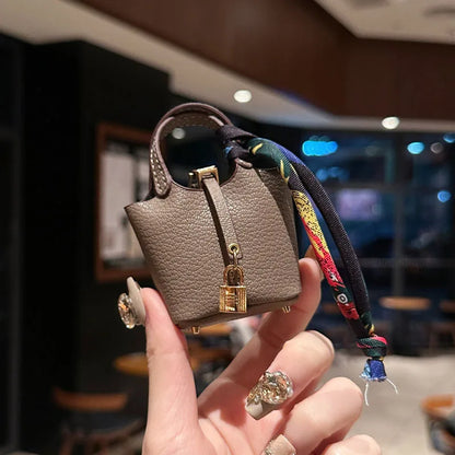 1+1 Gratis Mini Bolso de Mano Inspirado en Birkin - Charm de Bolso de Cesta
