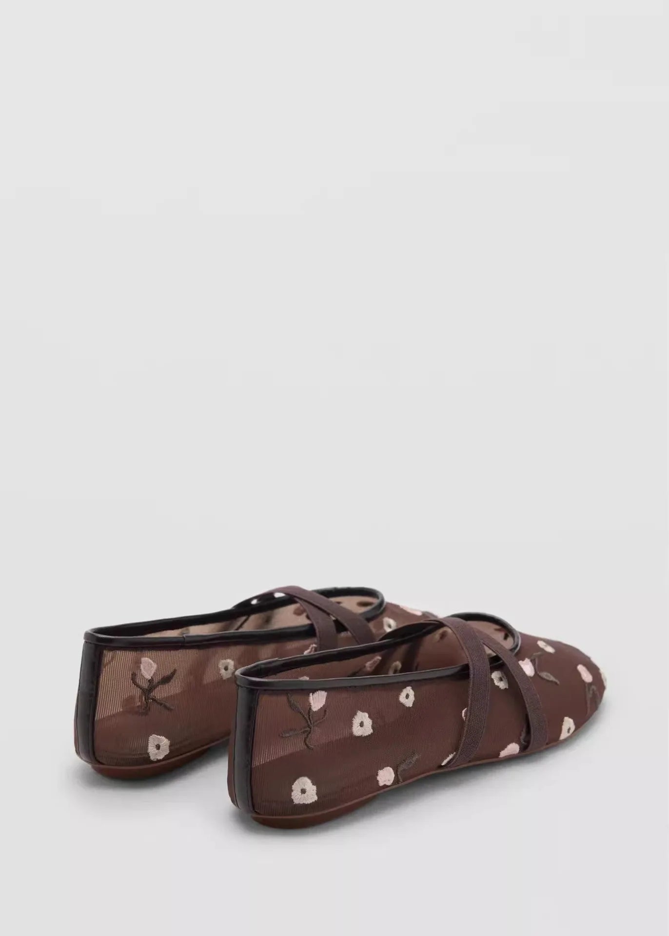 Bailarinas ligeras para mujer - Mary Jane, malla bordada