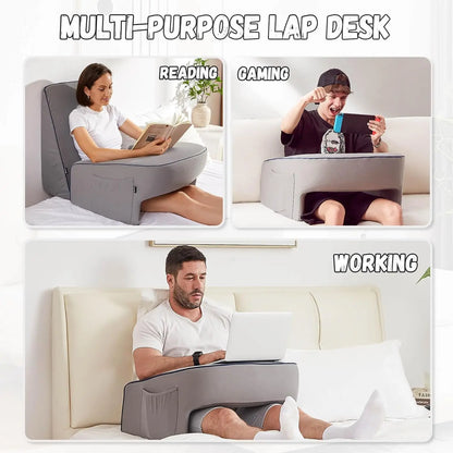 Memory Foam Lap Desk Pillow for Laptop, Reading & Gaming Support