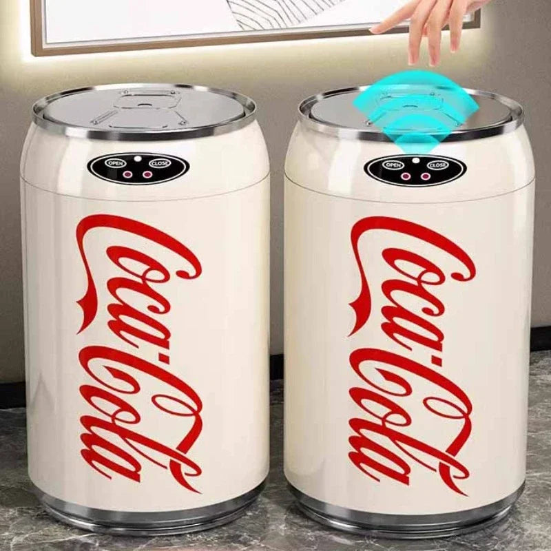 Automatic Induction Trash Can Round Kitchen Bin 24x40cm