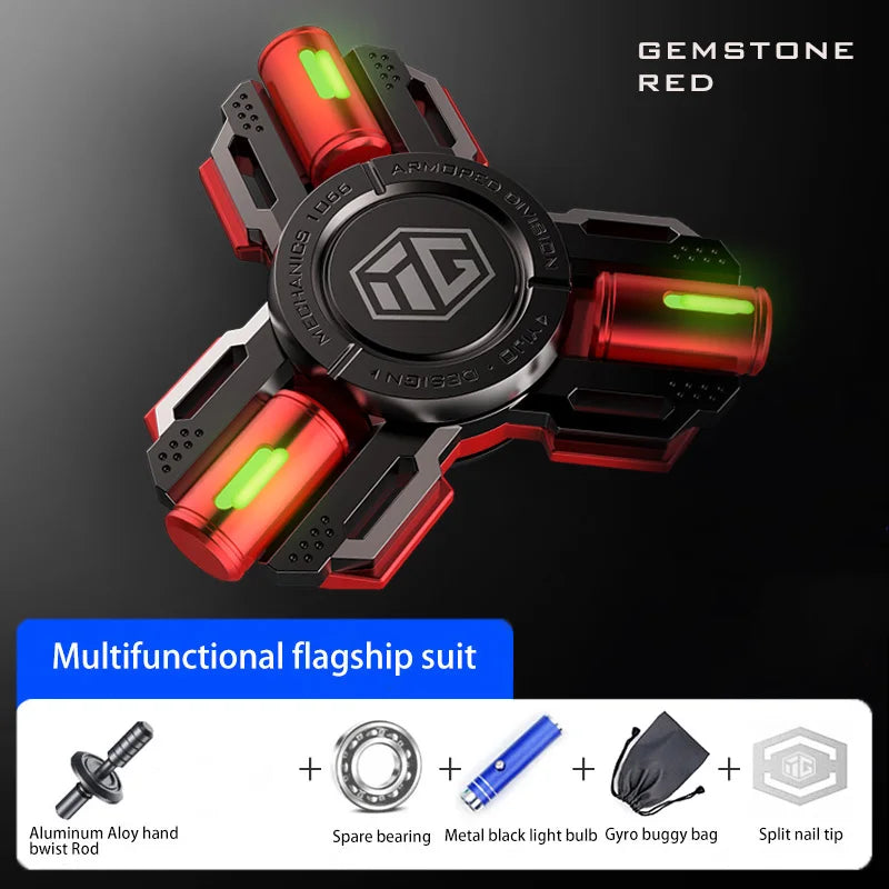 Glow Fidget Spinner Alloy EDC Long Spin Stress Relief