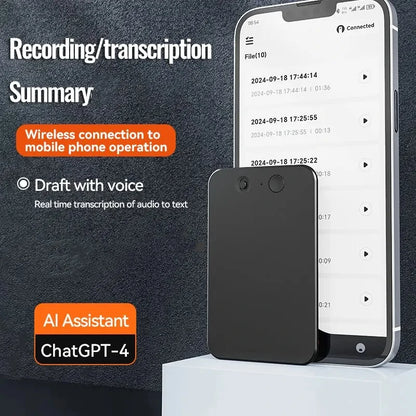 Enregistreur vocal IA avec transcription en temps réel 58 langues