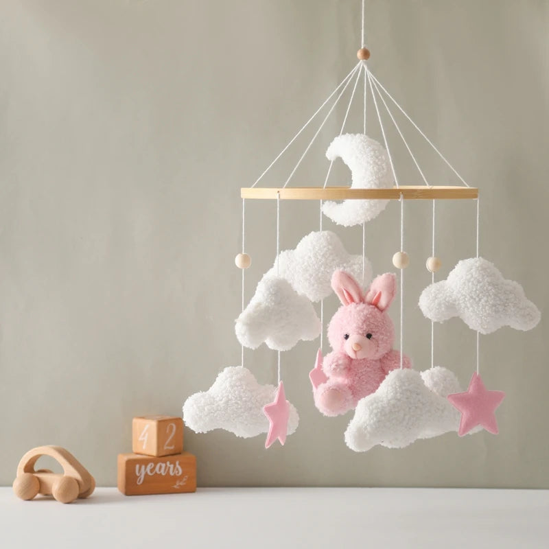 Baby Crib Mobile Wooden Nursery Newborn Sensory Toys