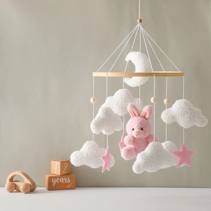 Baby Crib Mobile Wooden Nursery Newborn Sensory Toys