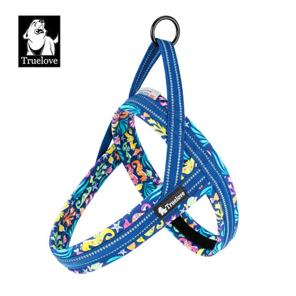Arnés para perro floral de malla con chaleco acolchado arnés de ajuste rápido ajustable para todas las razas otoño 2025 cómodo para paseos