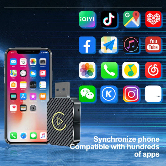 Wireless CarPlay Adapter 2 in 1 Car Multimedia Bridge 5GHz WiFi Type-C USB Plug and Play Fall 2025 Gift