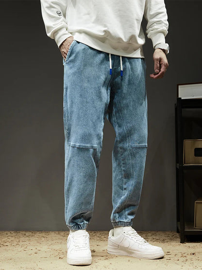 Lightweight Men’s Jogger Jeans - Baggy Tapered Cotton Blend