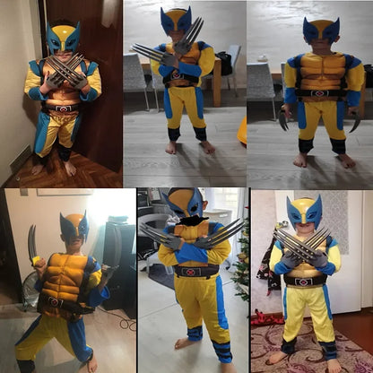Deluxe superheldencosplaypak voor kinderen met masker, Halloween- en kerstkostuum, verkleedkostuum 2026