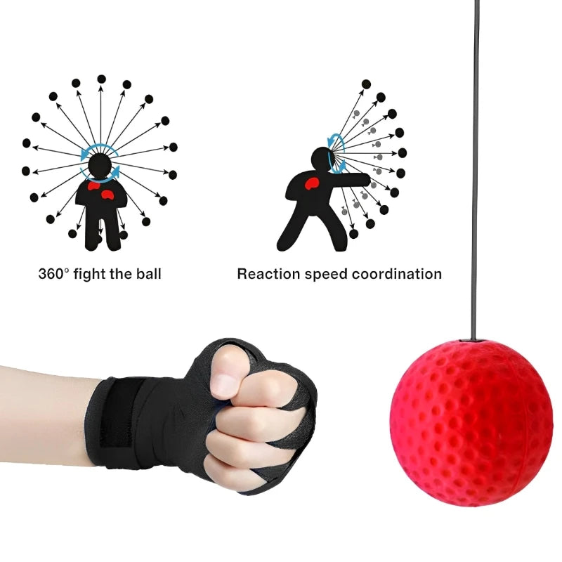 MMA Boxing Reaction Speed Ball - Hand-Eye Coordination Fitness Equipment for Home Training