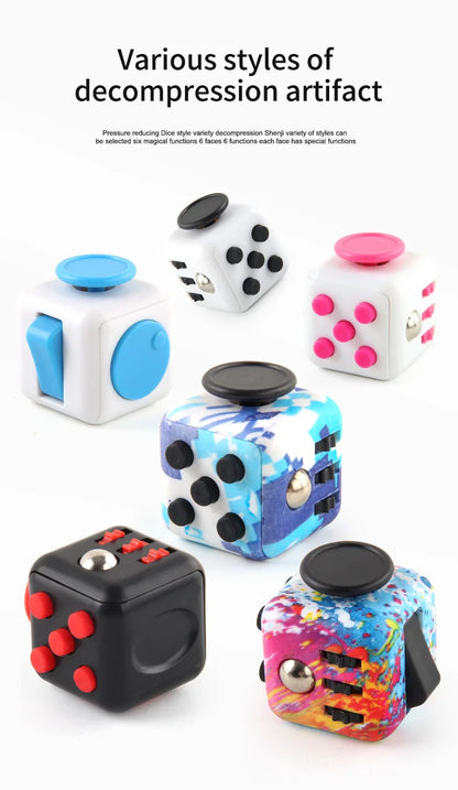 Fidget Cube Stress Relief Toy Sensory Dice For Focus