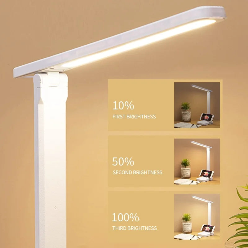 Lampada da scrivania LED touch dimmerabile ricaricabile protezione occhi