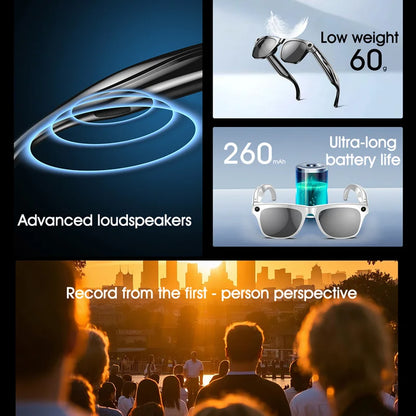4K AI Smarte Kamera Briller Fotokromiske Reise Håndfri