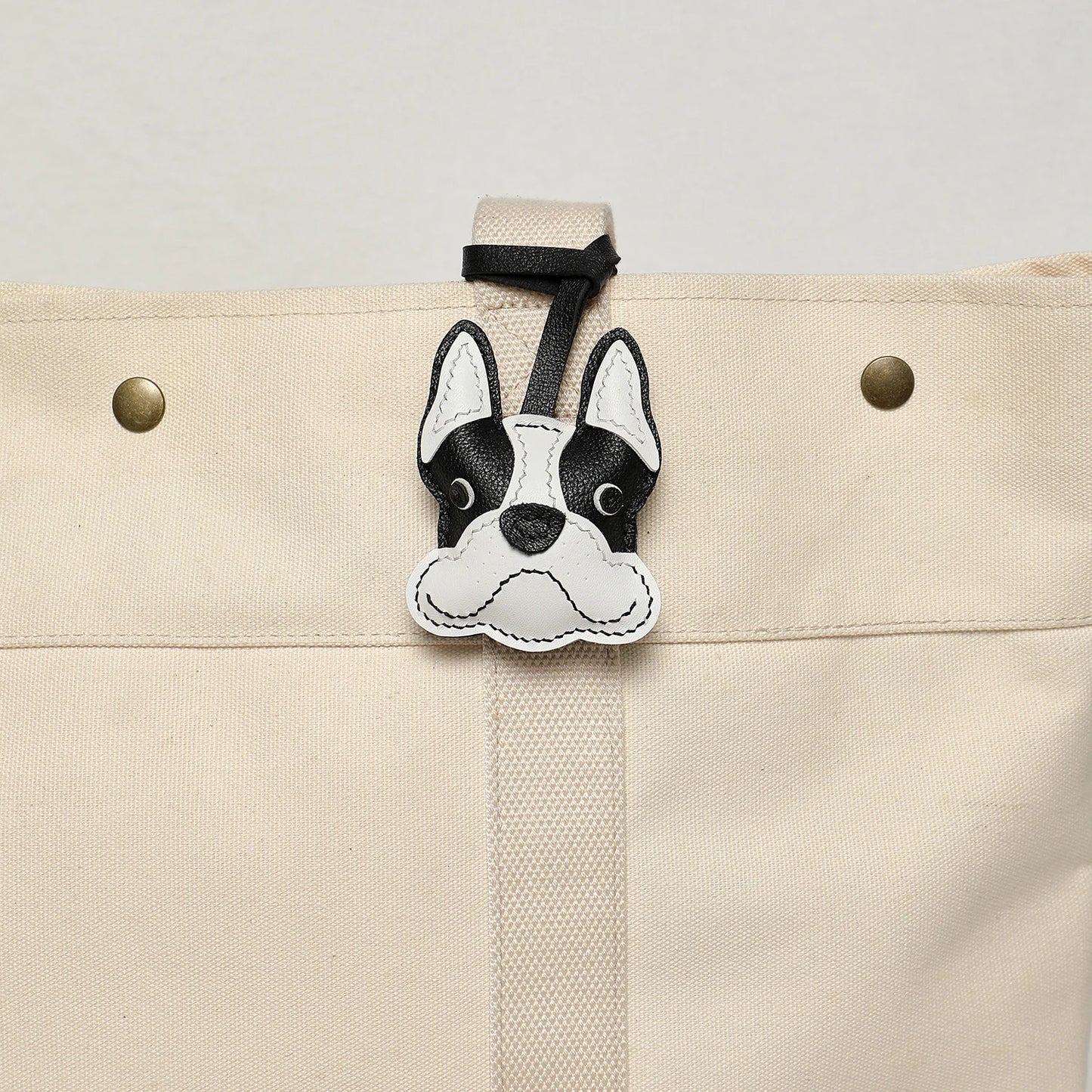 Porte-clés porte-bonheur en cuir sans visage noir confortable mignon cadeau