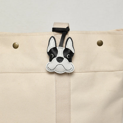 Porte-clés porte-bonheur en cuir sans visage noir confortable mignon cadeau