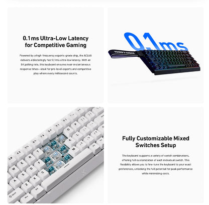 Teclado de juego magnético de 68 teclas con efecto Hall y RGB topográfico