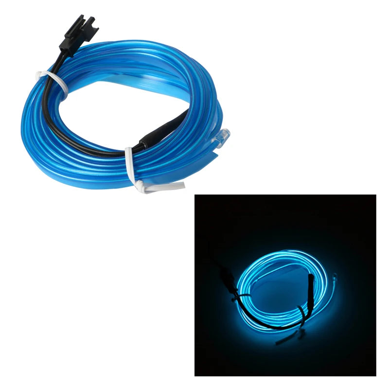 Flexible Neon Car Accessories LED El Wire Lights for Interior Automotive Decoration