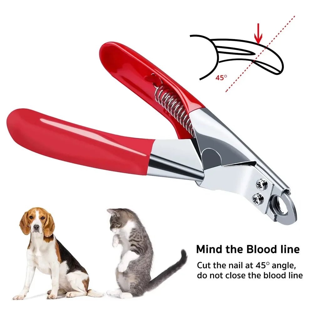 Stainless Steel Pet Nail Clipper - Dog & Cat Grooming Tool for Small to Medium Pets, Nail Care