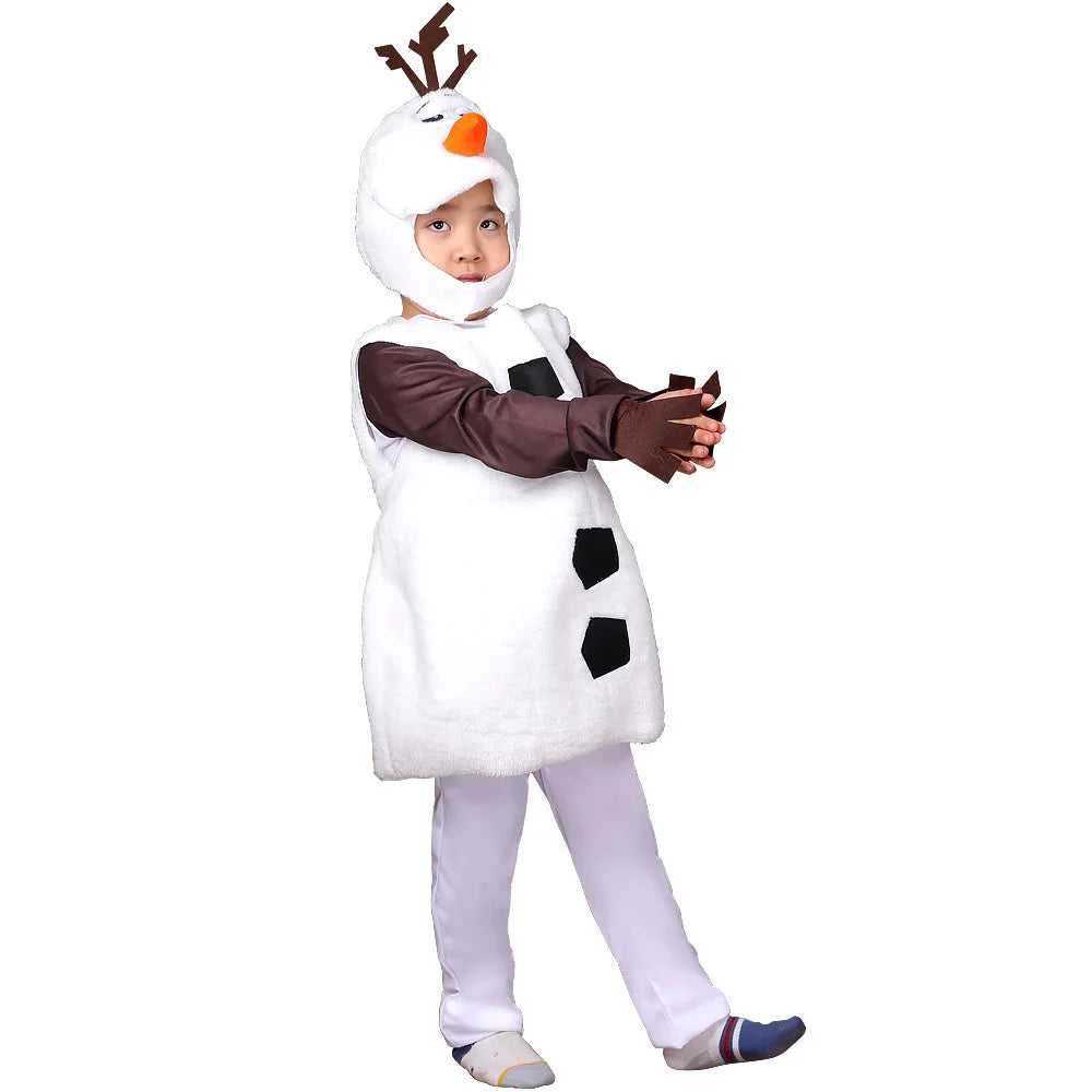 Olaf Frozen-sneeuwman-cosplaykostuum voor kinderen en peuters, cartoonverkleedkleding voor Halloween, kerst- en verjaardagsfeestjes 2026