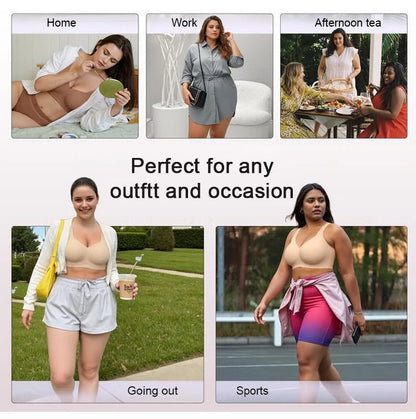 Supportive seamless women's bra – wire-free, full coverage, padded, everyday comfort