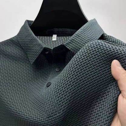 Breathable men's polo shirt – short sleeve, casual summer style, slim fit versatile top