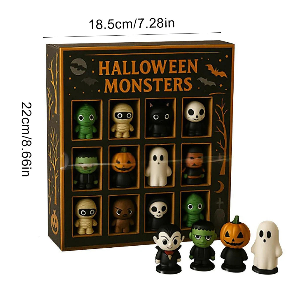 Calendario de Adviento de Halloween 12 Muñecas Mini Espeluznantes 2025