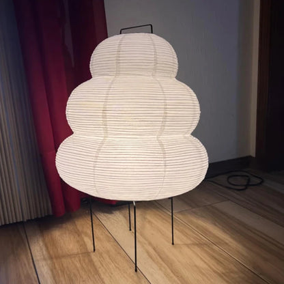 LED Rice Paper Lamp Tricolor Dimming Japanese Style