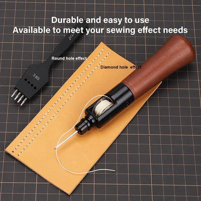 Kit de couture en cuir – ensemble d'outils premium pour couture à la main pour artisanat cuir et réparation de toile, cadeau automne 2026