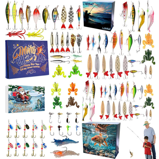 Calendario dell'Avvento per la Pesca Kit per il conto alla rovescia di Natale di 24 giorni