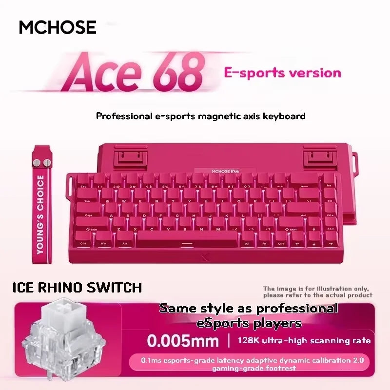 Teclado de juego magnético de 68 teclas con efecto Hall y RGB topográfico