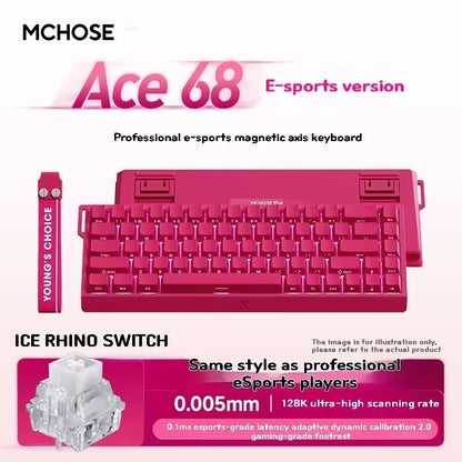 Teclado de juego magnético de 68 teclas con efecto Hall y RGB topográfico