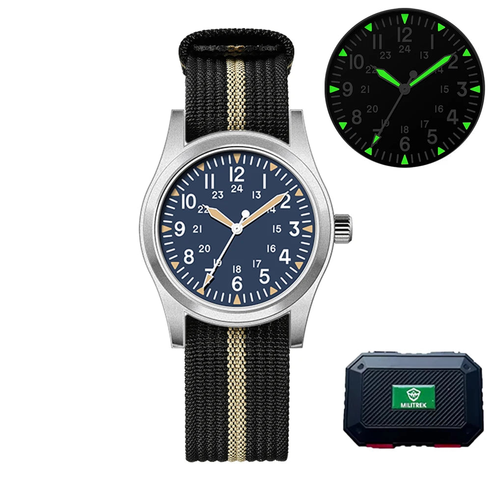 Militær Quartz Feltur 37mm Safir Efterår 2025