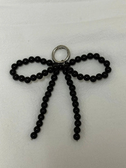 Beaded Pearl Bow Keychain Y2K Bag Charm Cute Gift Accessory