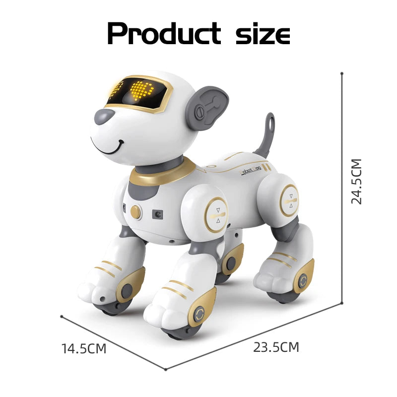 Programmable Voice Command RC Robot Dog - Interactive Stunt Toy for Kids, Musical Companion