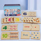 Wooden Number Matching Puzzle Toys for Baby Early Education Gift