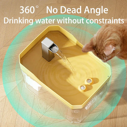 Fontana per acqua per gatti USB serbatoio trasparente bevitore automatico filtrato per animali domestici caduta 2025 pompa silenziosa anti-secco