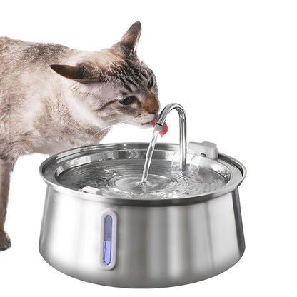 Stainless Steel Cat Water Fountain 4L - Automatic Multi-Layer Filtration Pet Drinking Dispenser